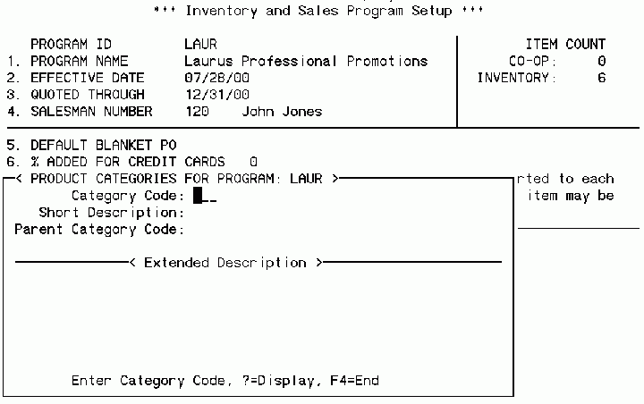 setting up the inventory18